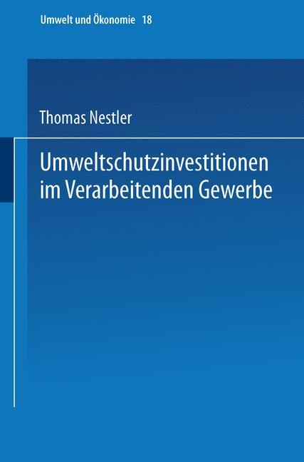 Umweltschutzinvestitionen im Verarbeitenden Gewerbe