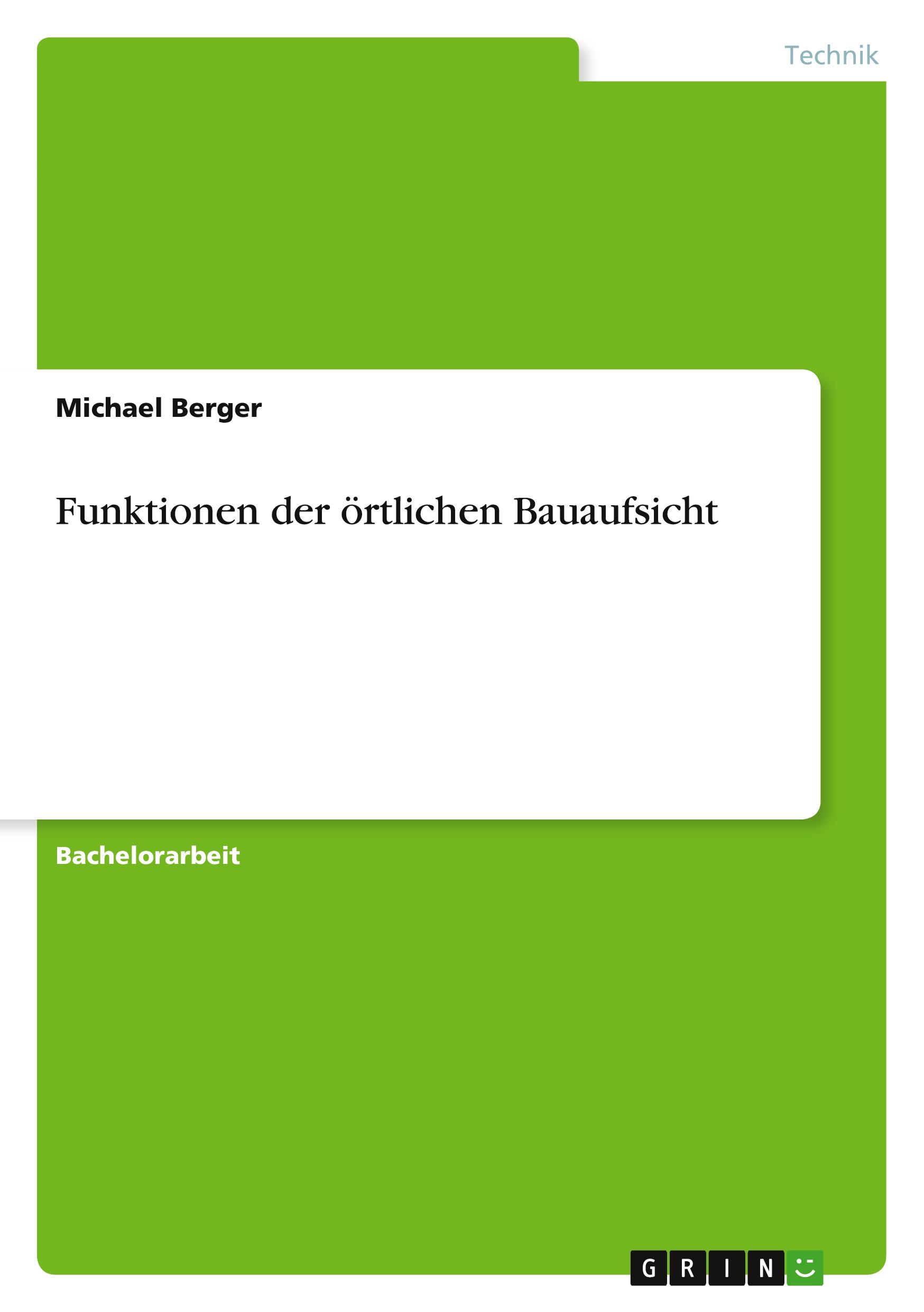 Funktionen der örtlichen Bauaufsicht