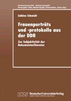 Frauenporträts und -protokolle aus der DDR