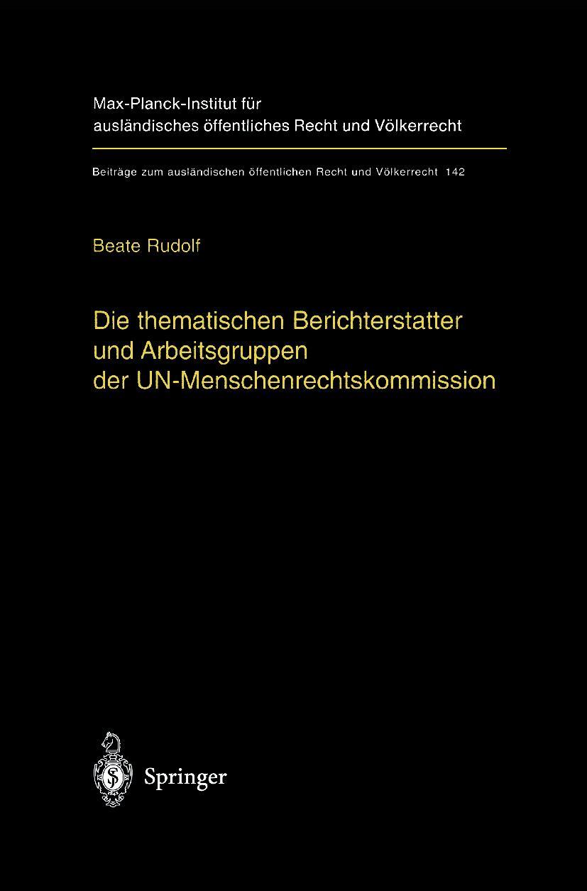 Die thematischen Berichterstatter und Arbeitsgruppen der UN-Menschenrechtskommission