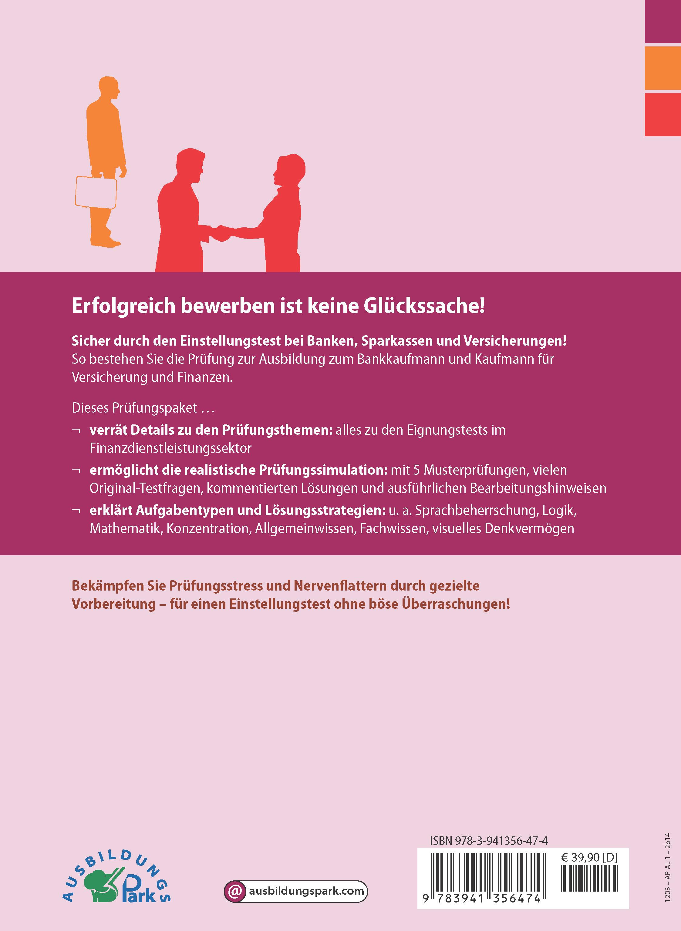 Der Einstellungstest / Eignungstest zur Ausbildung zum Bankkaufmann und Kaufmann für Versicherungen und Finanzen