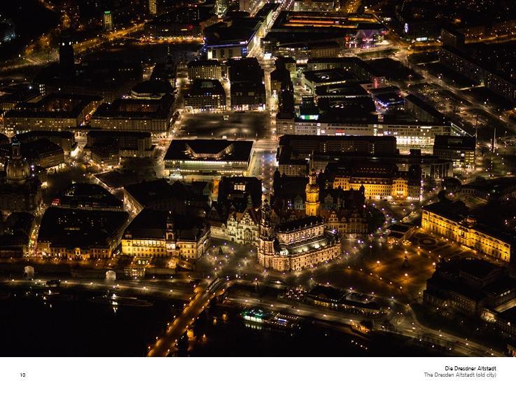 Dresden von oben - Tag und Nacht