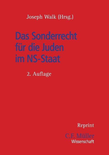 Das Sonderrecht für die Juden im NS-Staat