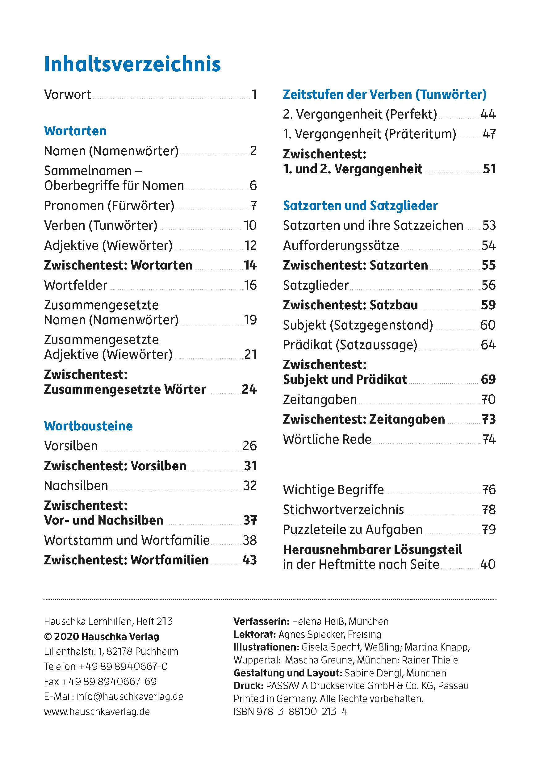 Grammatik 3. Klasse