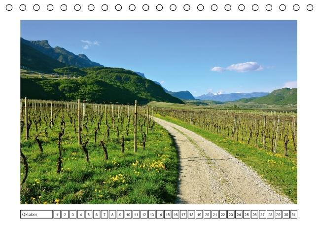 Südtirol im Frühling. Etschtal, Überetsch und Unterland. (Tischkalender immerwährend DIN A5 quer)