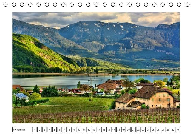 Südtirol im Frühling. Etschtal, Überetsch und Unterland. (Tischkalender immerwährend DIN A5 quer)