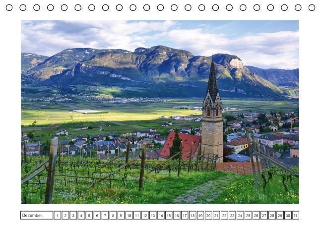 Südtirol im Frühling. Etschtal, Überetsch und Unterland. (Tischkalender immerwährend DIN A5 quer)