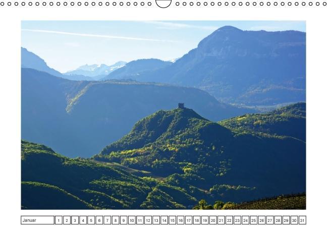 Südtirol im Frühling. Etschtal, Überetsch und Unterland. (Wandkalender immerwährend DIN A3 quer)