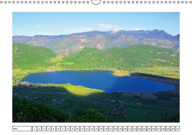 Südtirol im Frühling. Etschtal, Überetsch und Unterland. (Wandkalender immerwährend DIN A3 quer)