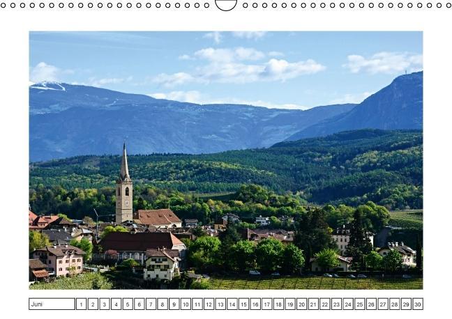 Südtirol im Frühling. Etschtal, Überetsch und Unterland. (Wandkalender immerwährend DIN A3 quer)