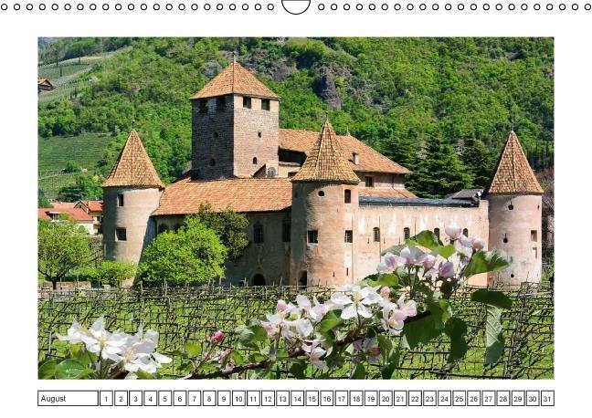 Südtirol im Frühling. Etschtal, Überetsch und Unterland. (Wandkalender immerwährend DIN A3 quer)