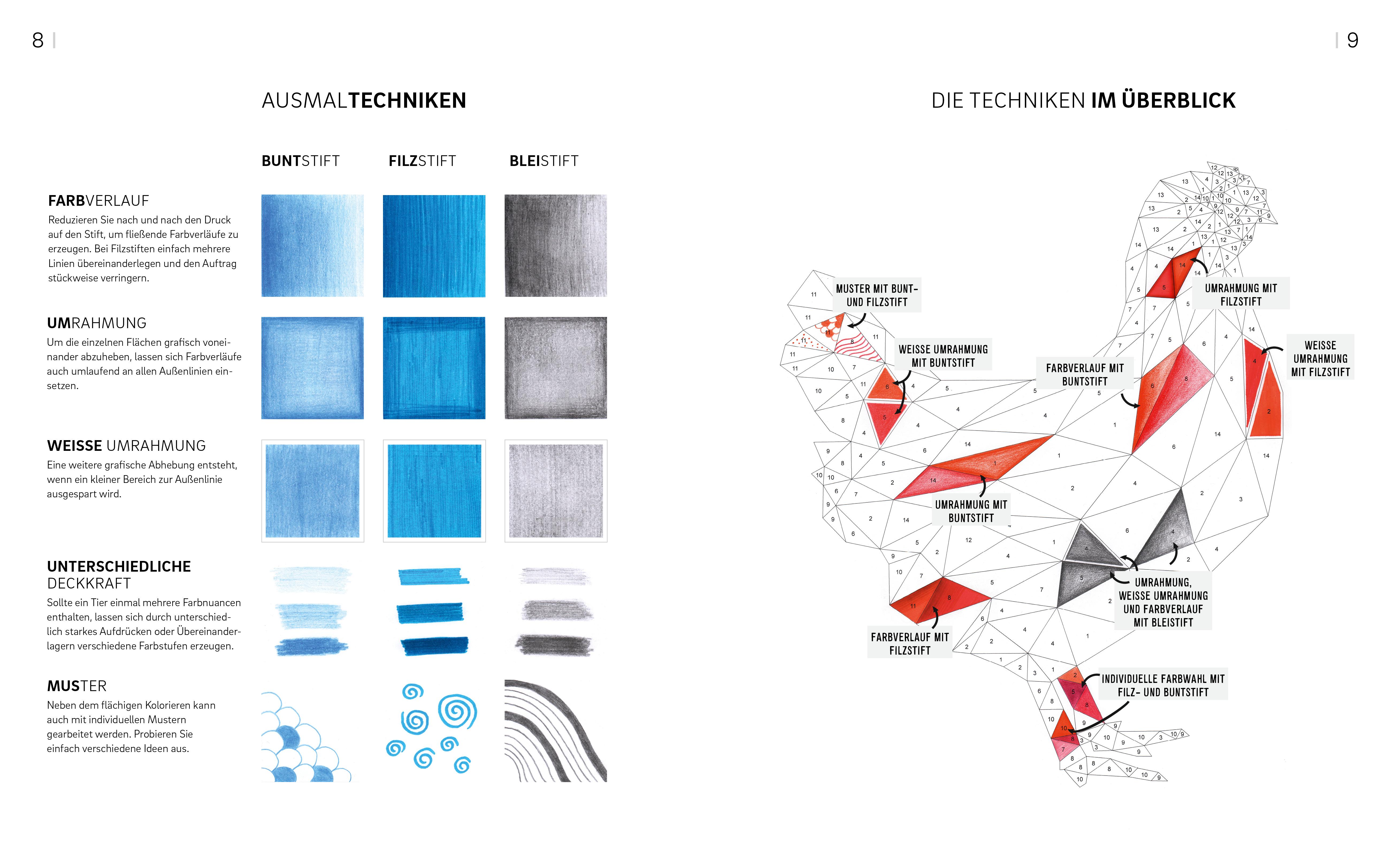 Tierisch geometrisch - Malen nach Zahlen: Lieblingstiere ausmalen