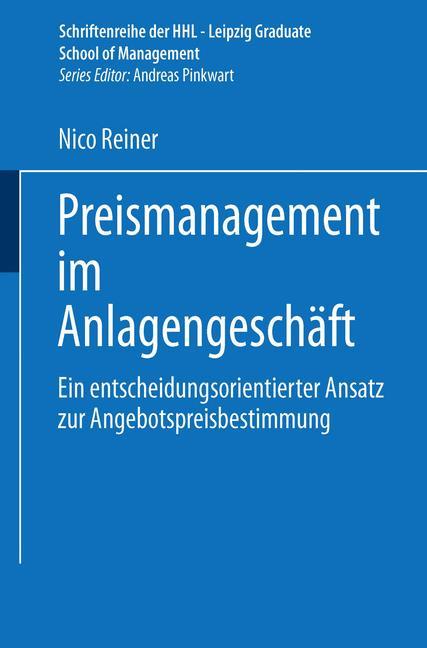 Preismanagement im Anlagengeschäft