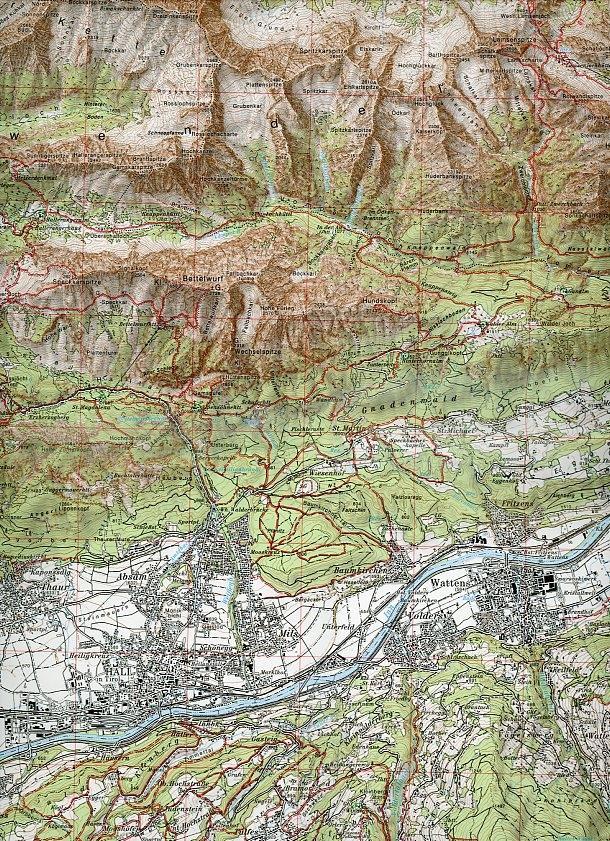 DAV Alpenvereinskarte 33 Tuxer Alpen 1 : 50 000 Wegmarkierung