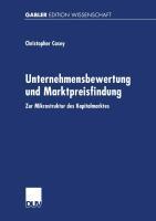 Unternehmensbewertung und Marktpreisfindung