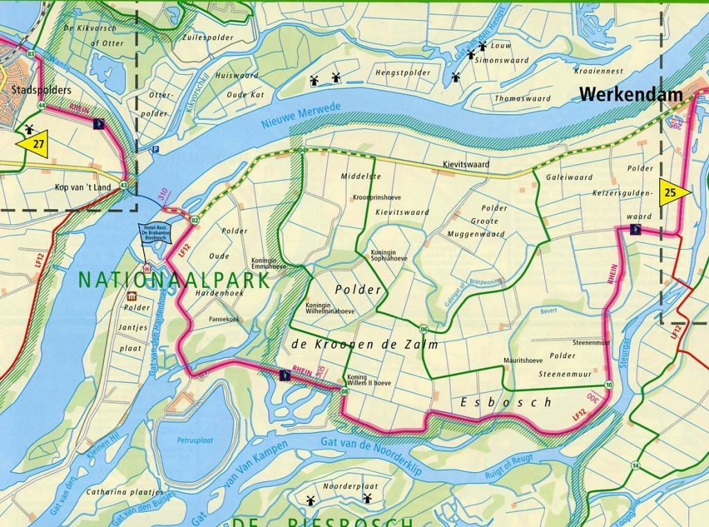 Rhein-Radweg 5 Köln - Rotterdam Radwanderkarte 1 : 50 000