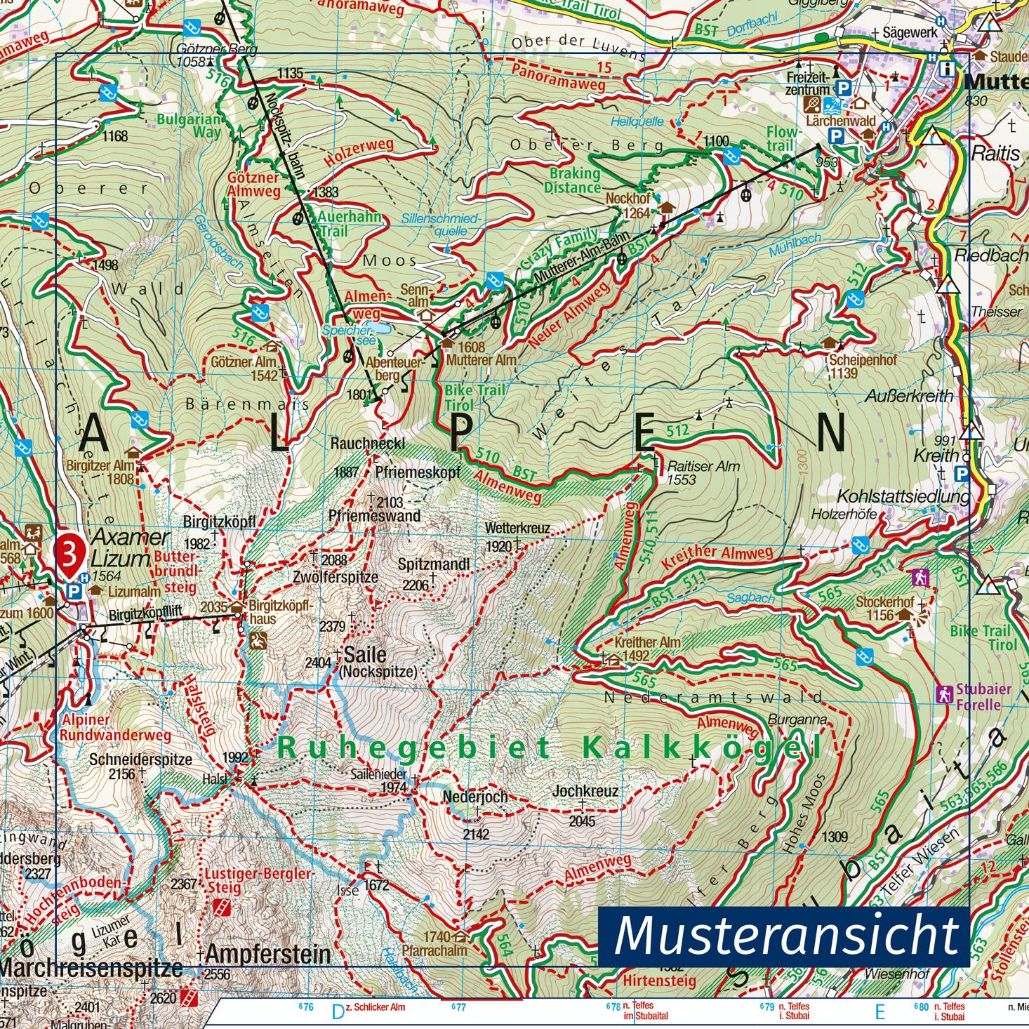 KOMPASS Wanderkarte 41 Silvretta, Verwallgruppe 1:50.000