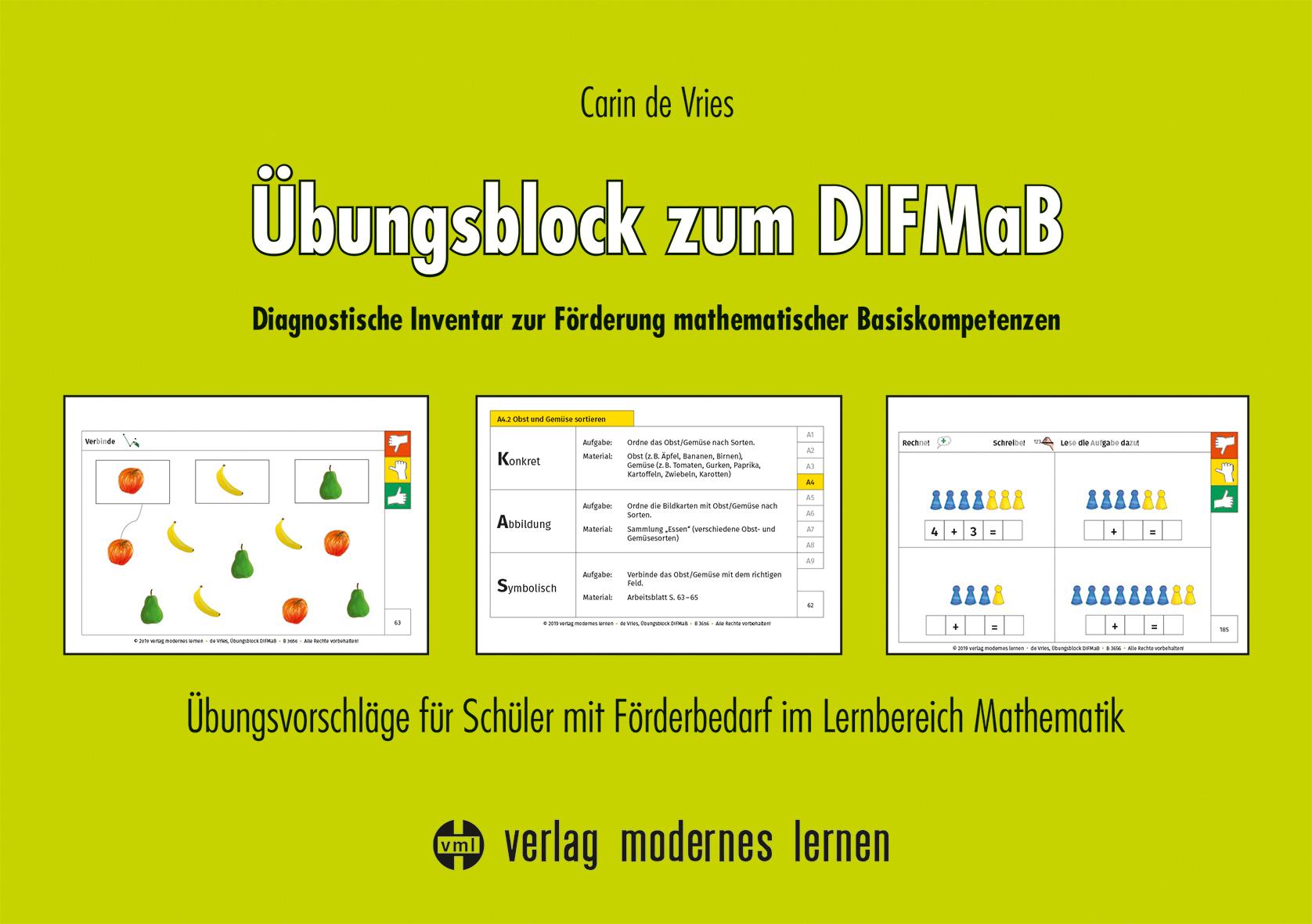 Übungsblock zum DIFMaB (Diagnostisches Inventar zur Förderung mathematischer Basiskompetenzen)