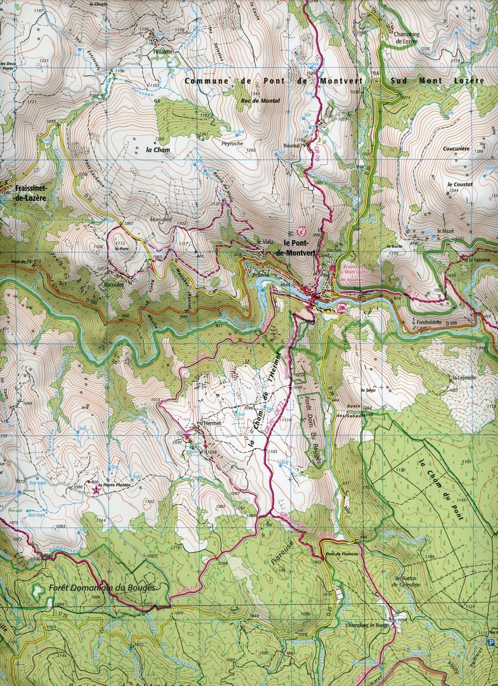 Mont Lozère.Florac. PN des Cévennes 1:25 000