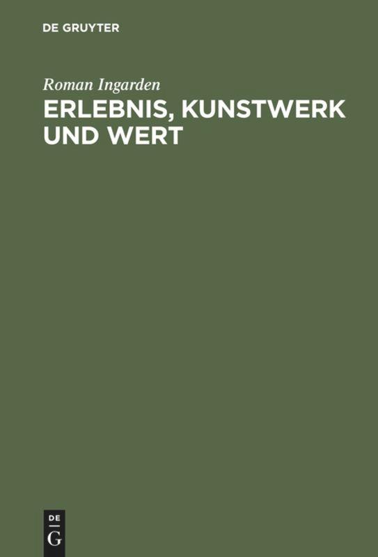 Erlebnis, Kunstwerk und Wert