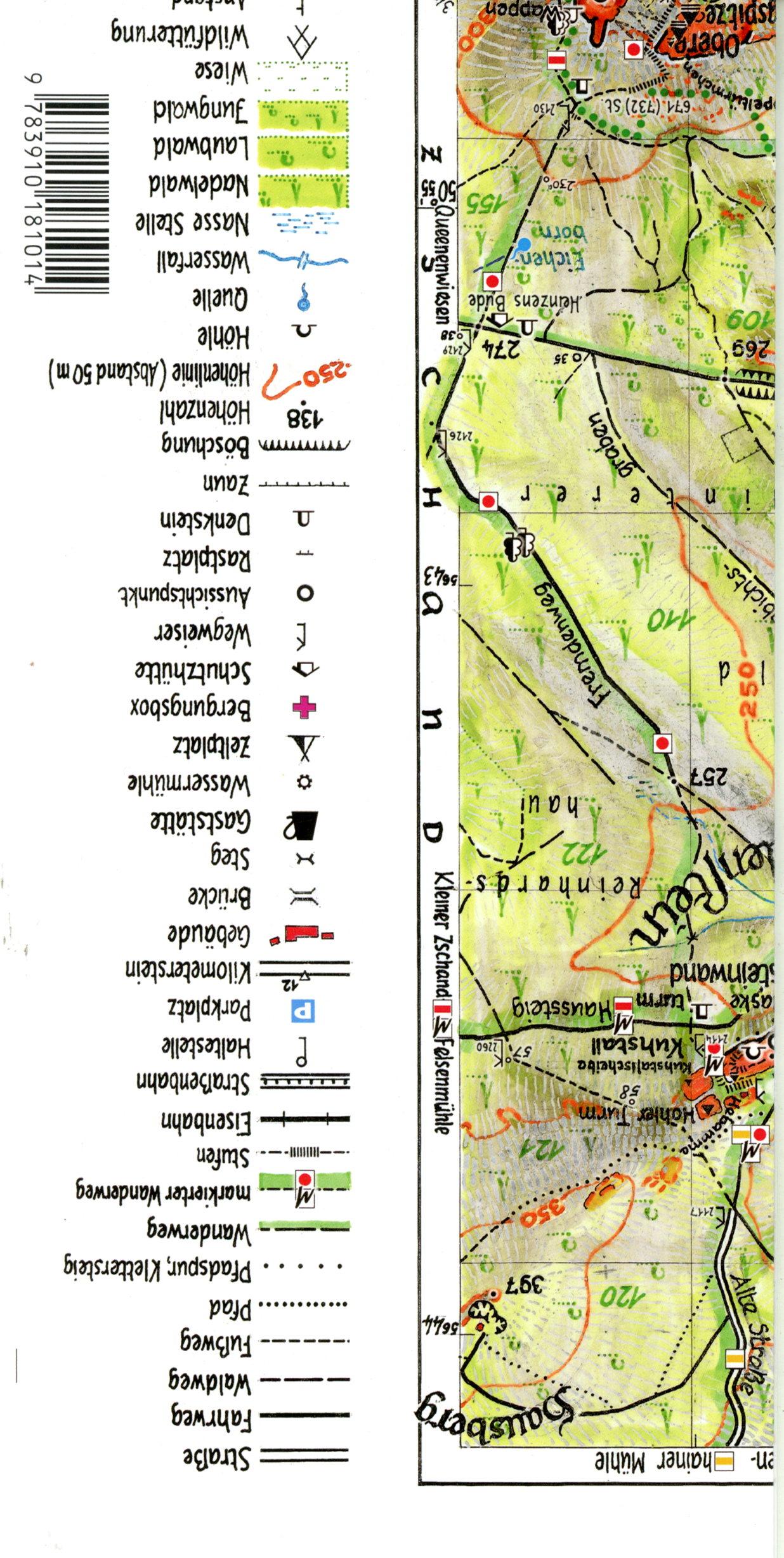 Schrammsteine·Affensteine 1 : 10 000