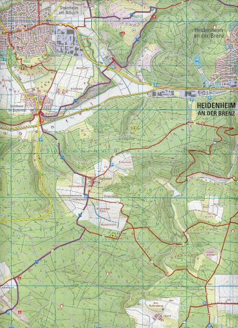 Heidenheim a.d.Brenz - Lonetal, Giengen a.d.Brenz Wanderkarte 1:25.000