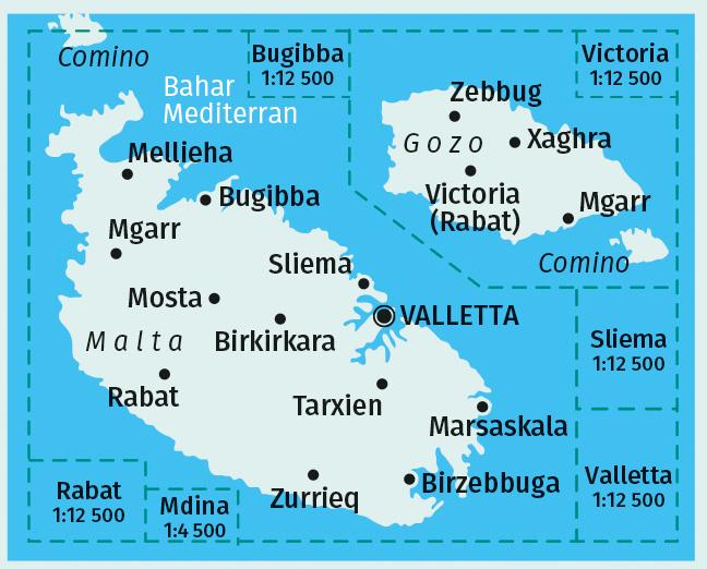 KOMPASS Wanderkarte 235 Malta, Gozo 1:25.000