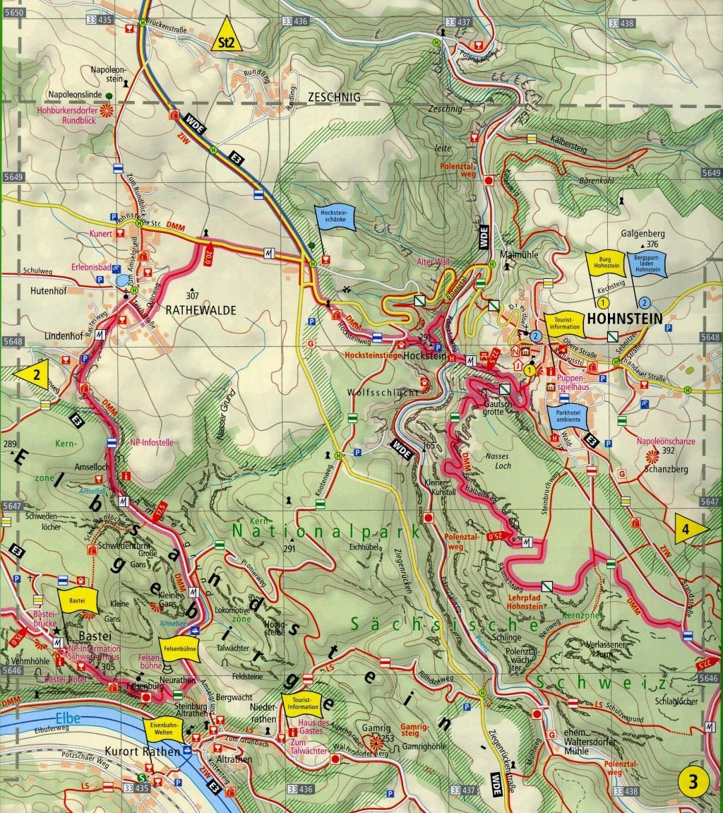 Malerweg Elbsandsteingebirge 1:25 000