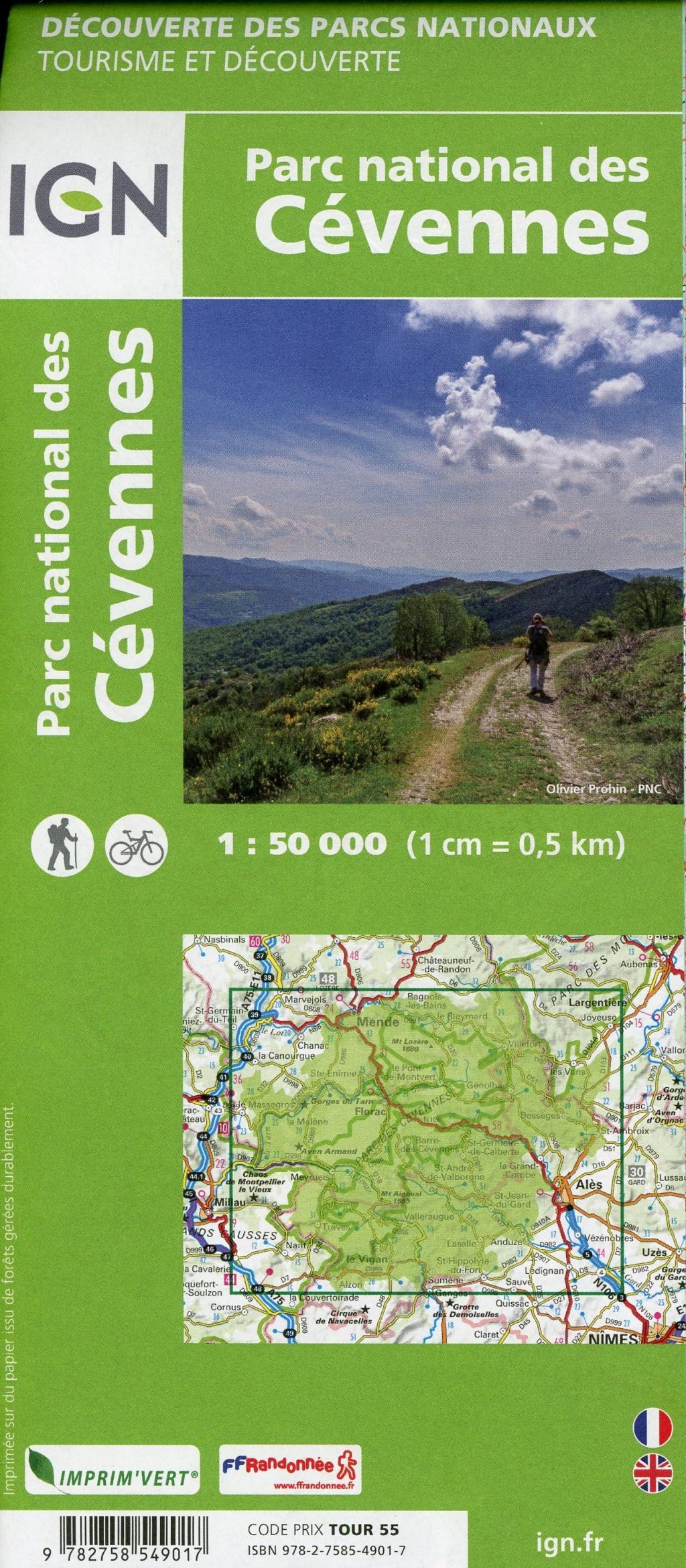 Parc National Cévennes 1:50000