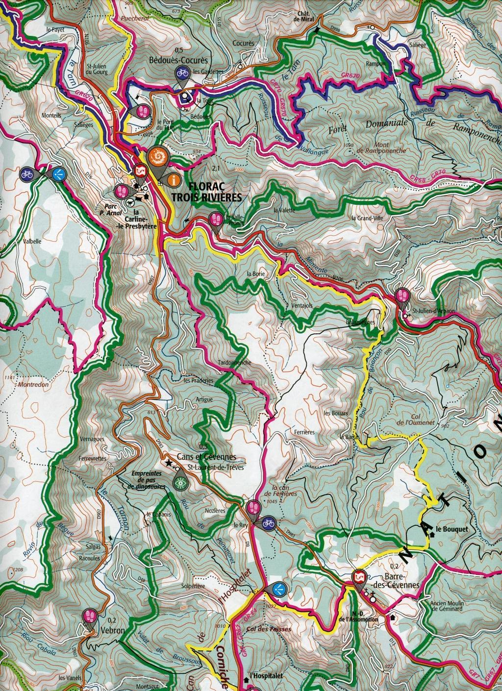 Parc National Cévennes 1:50000