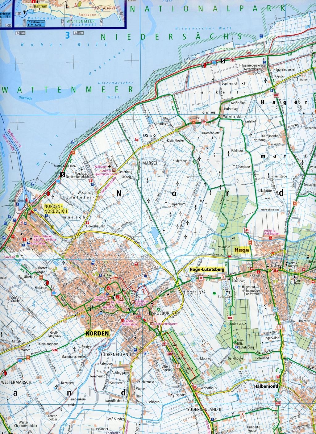 Ostfriesische Nordseeküste, Westlicher Teil 1:50 000