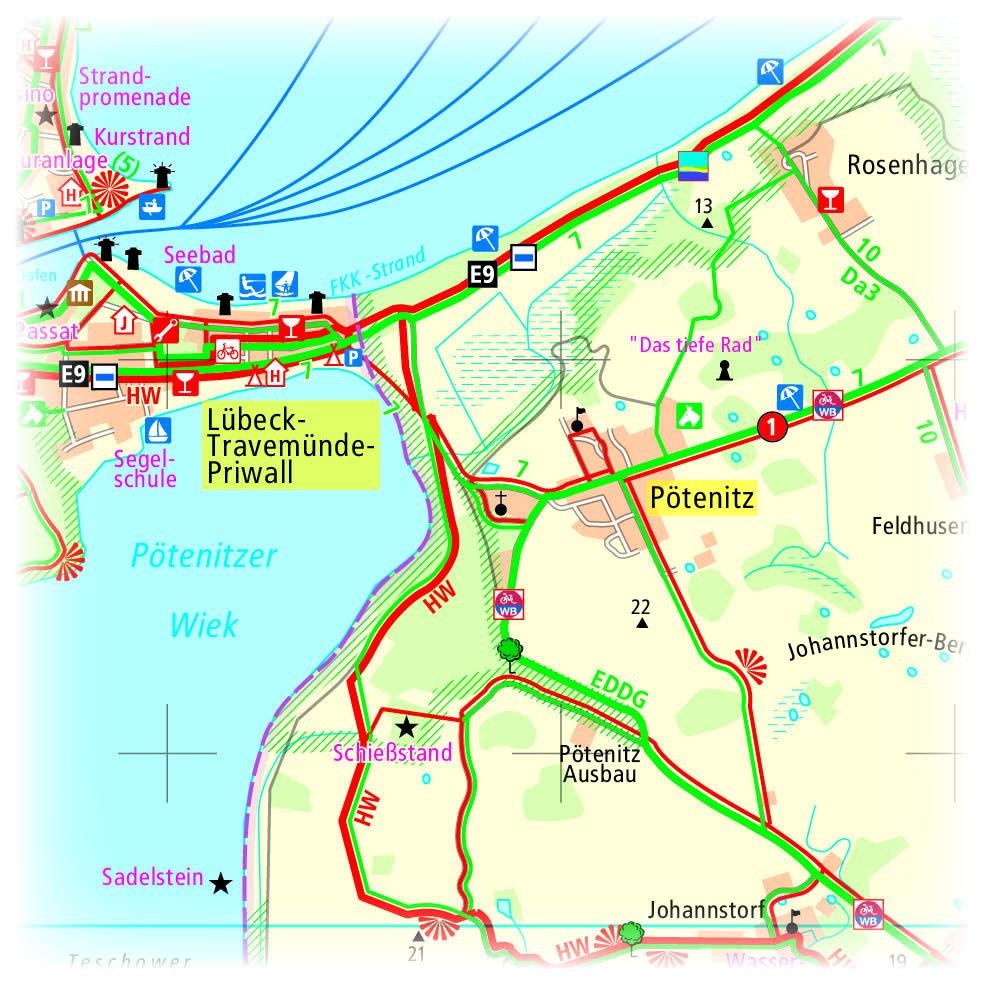 Lübecker Bucht, Neustadt i. Holstein - Lübeck, Ostseebad Boltenhagen 1:50 000