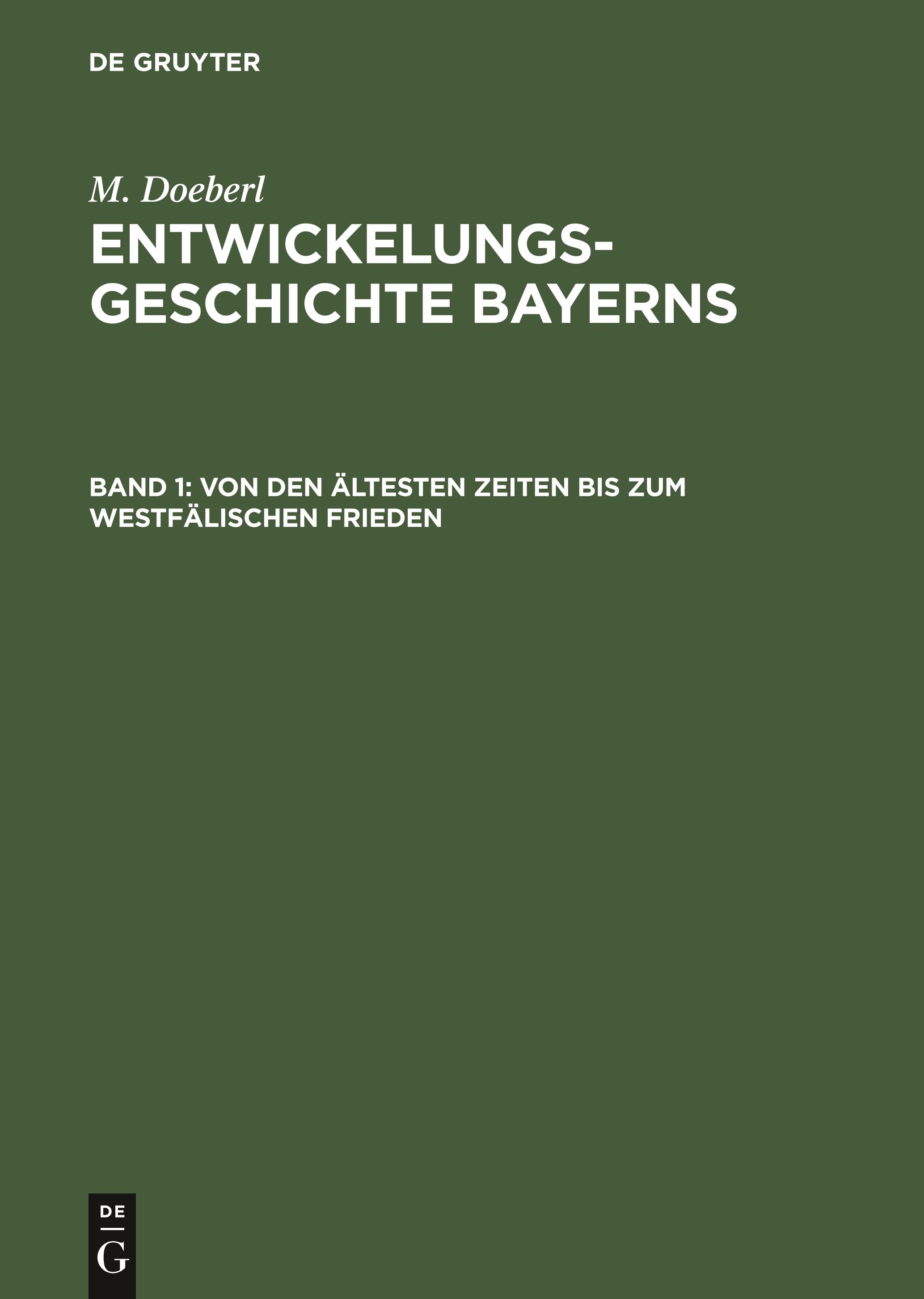 Von den ältesten Zeiten bis zum Westfälischen Frieden