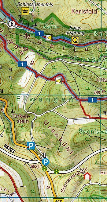 Ehingen (Donau) - Großes Lautertal (Ost), Münsingen. Wanderkarte 1:25.000