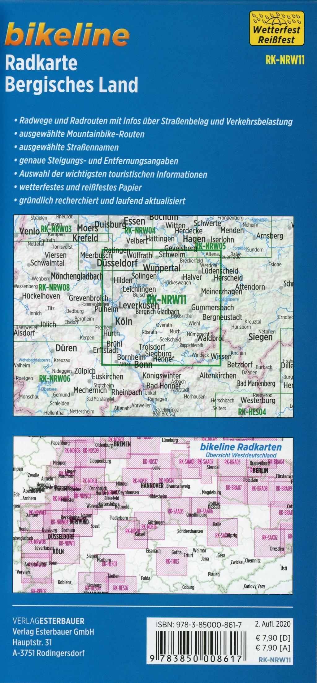 Radkarte Bergisches Land (RK-NRW11)