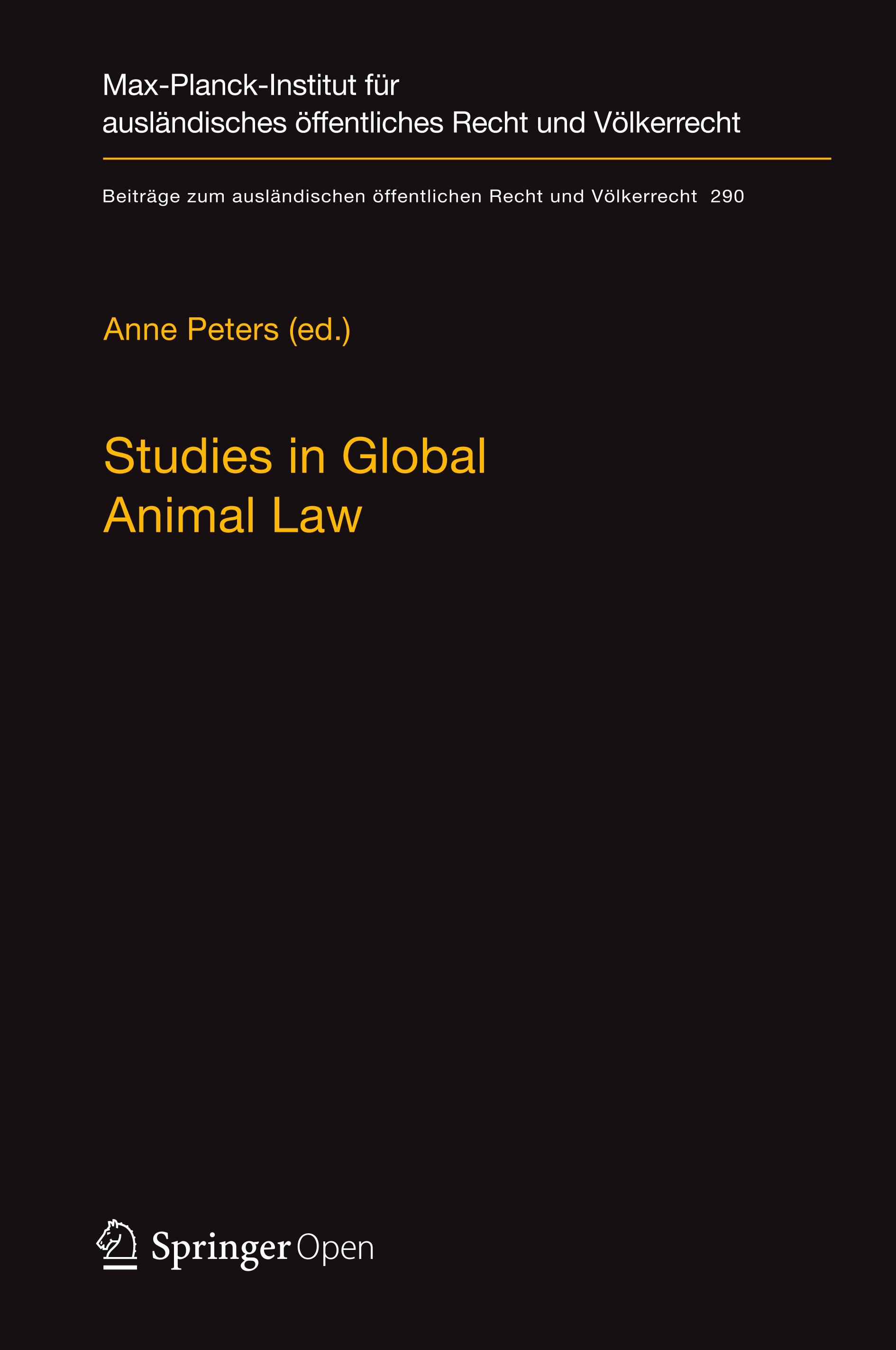 Studies in Global Animal Law