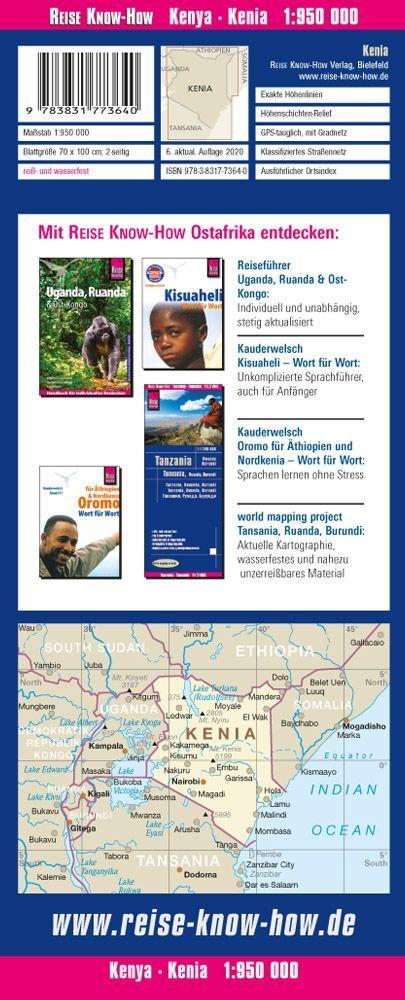 Reise Know-How Landkarte Kenia / Kenya (1:950.000)