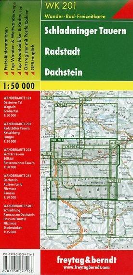 Schladminger Tauern. Radstadt. Dachstein 1 : 50 000. WK 201