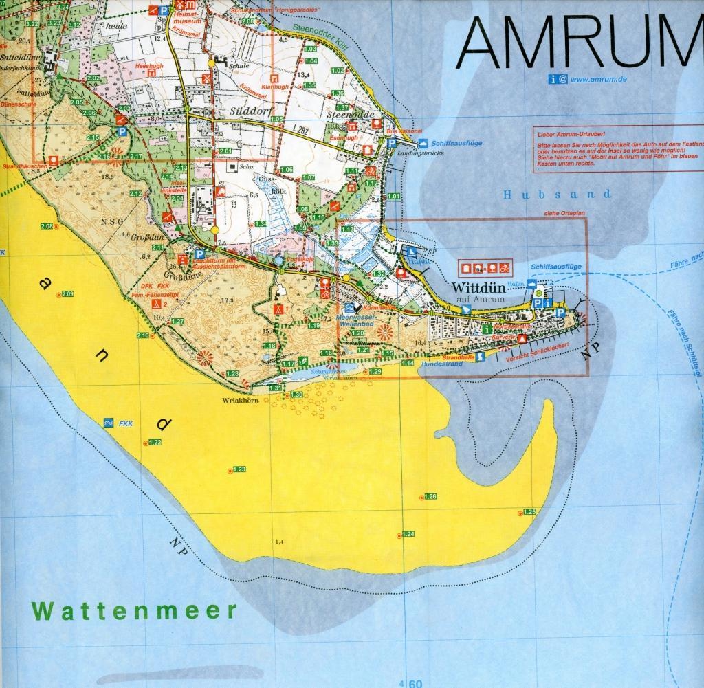 Amrum - Föhr Wander- und Freizeitkarte 1:25 000