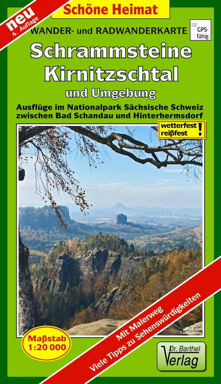 Wander- und Radwanderkarte Schrammsteine, Kirnitzschtal und Umgebung 1 : 20 000