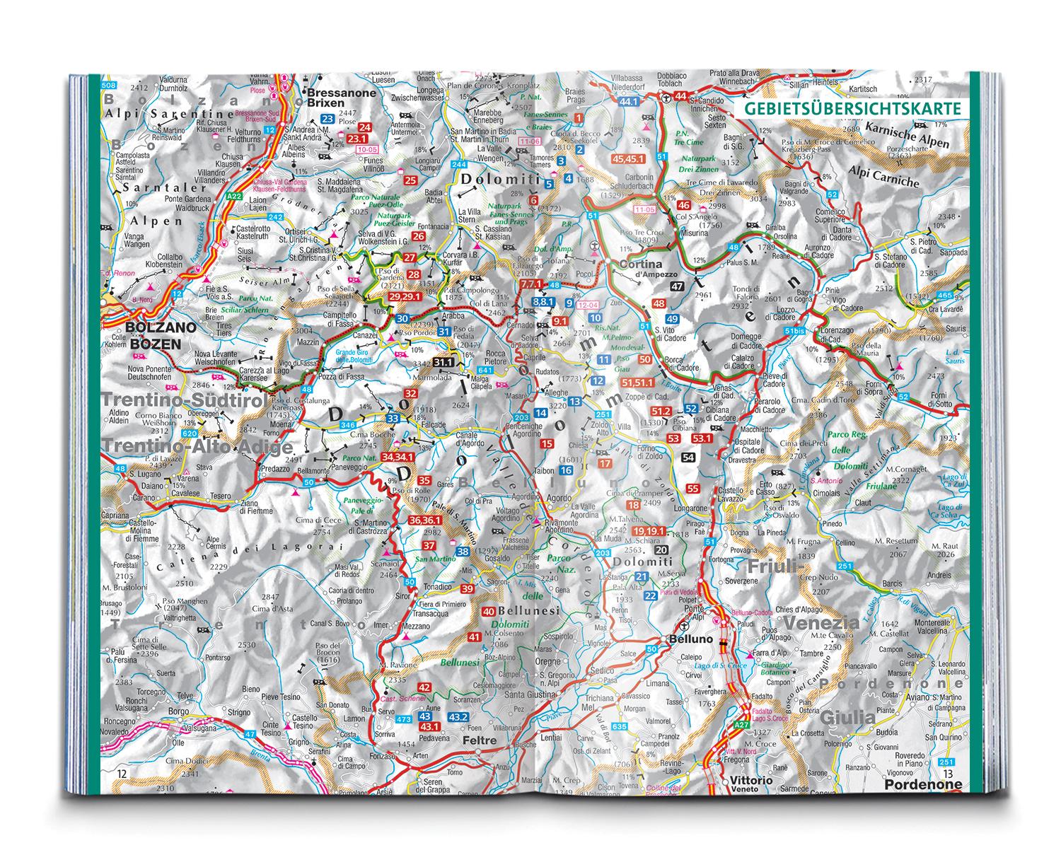 KOMPASS Wanderführer Dolomiten Höhenweg 1 bis 3, 71 Touren