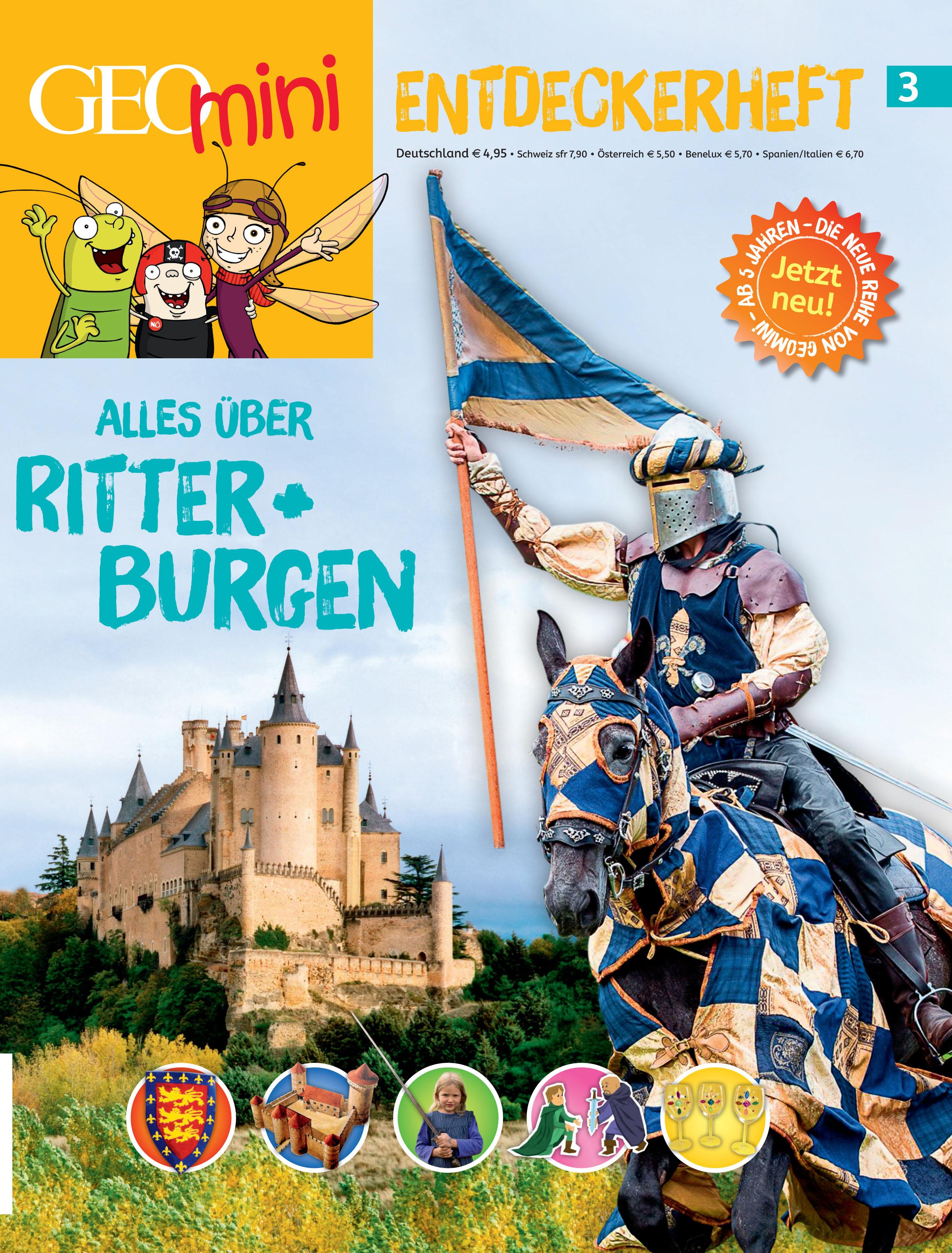 GEOlino mini Entdeckerheft 3/2016 - Alles über Ritter + Burgen