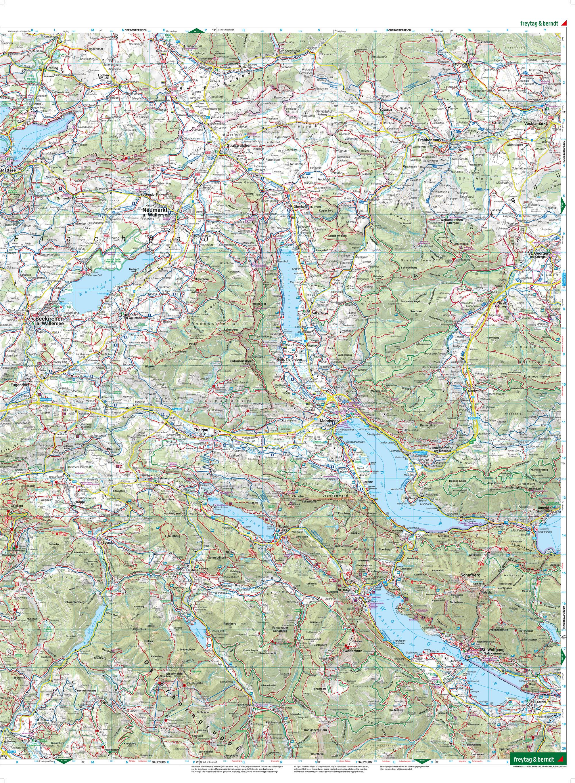 Salzburger Seenland, Wander-, Rad- und Freizeitkarte 1:50.000, freytag & berndt, WK 0391