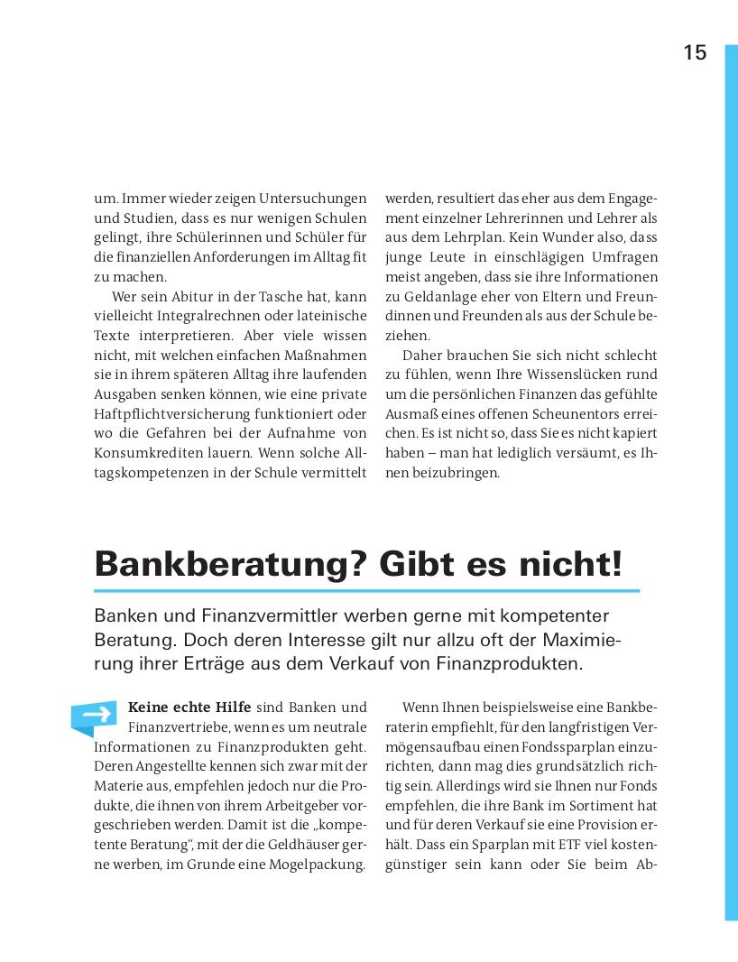 Finanzplaner Berufseinsteiger