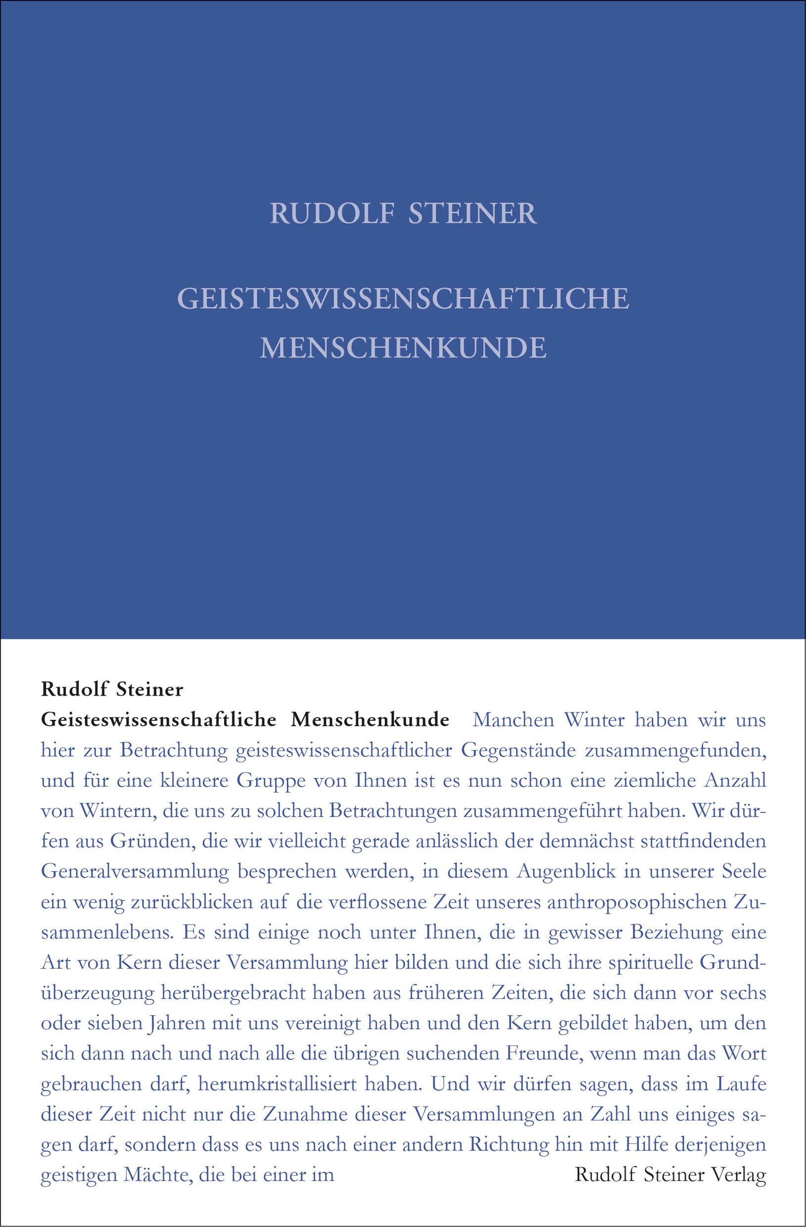 Geisteswissenschaftliche Menschenkunde