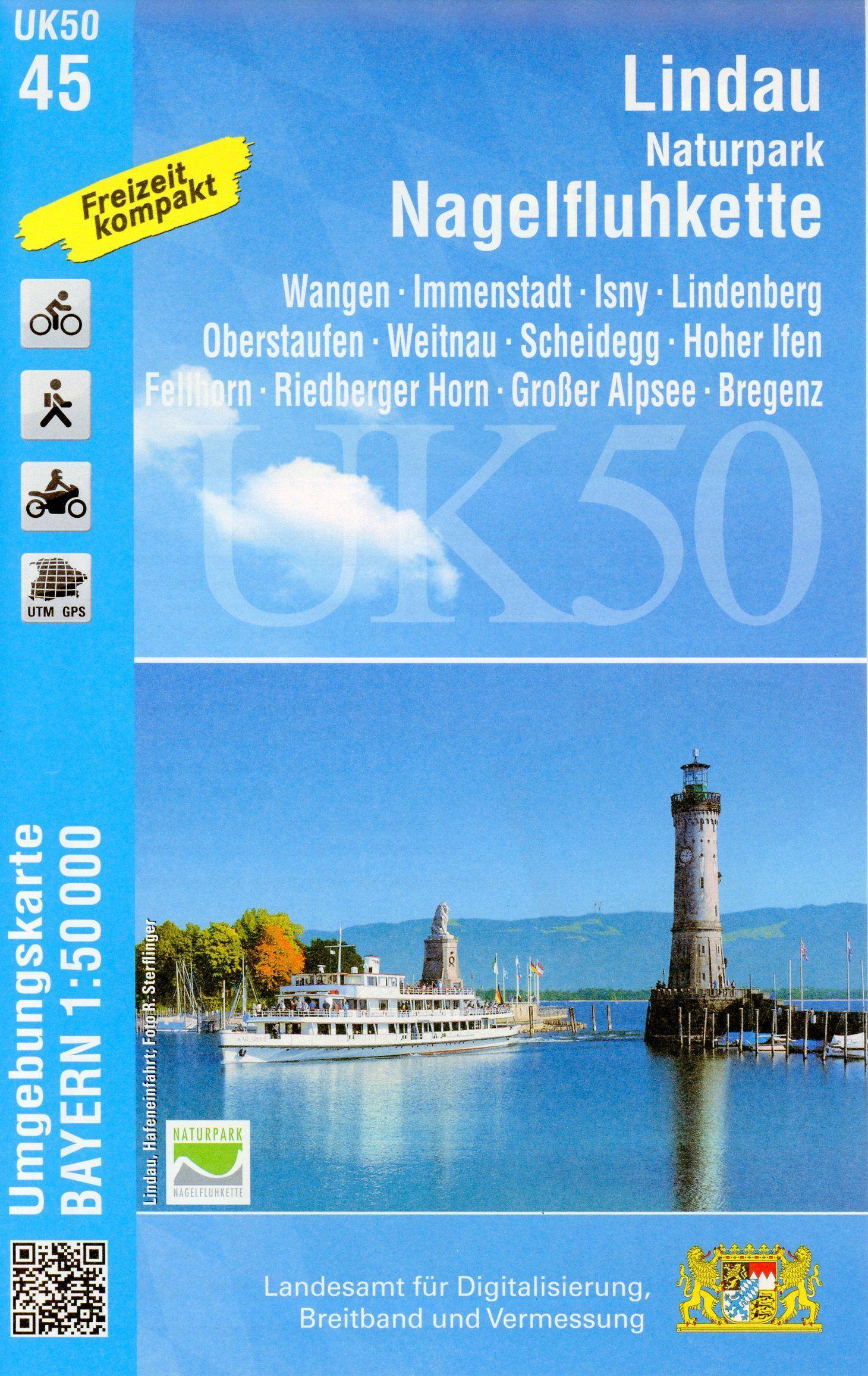 Lindau, Naturpark Nagelfluhkette 1:50000 (UK50-45)