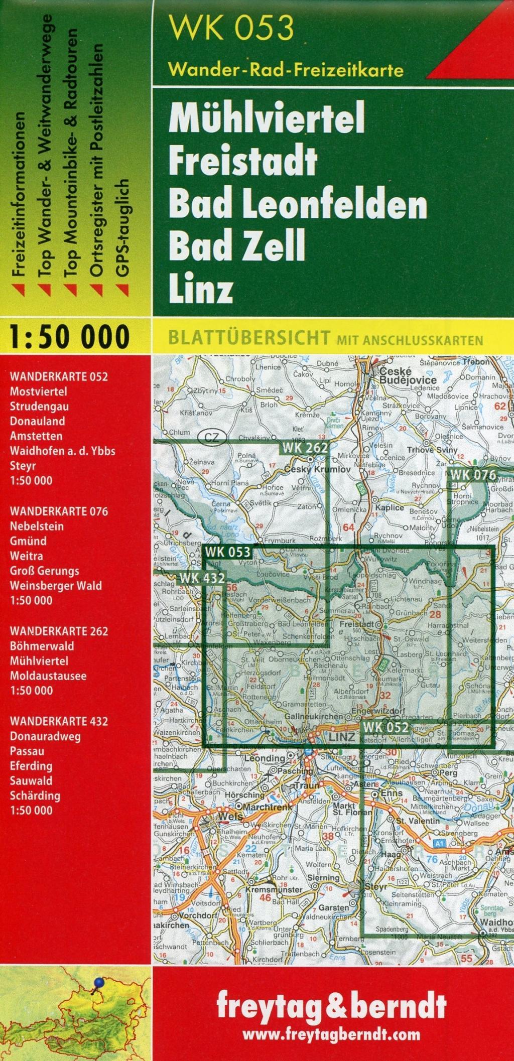 Mühlviertel - Freistadt - Bad Leonfelden - Bad Zell - Linz 1 : 50.000