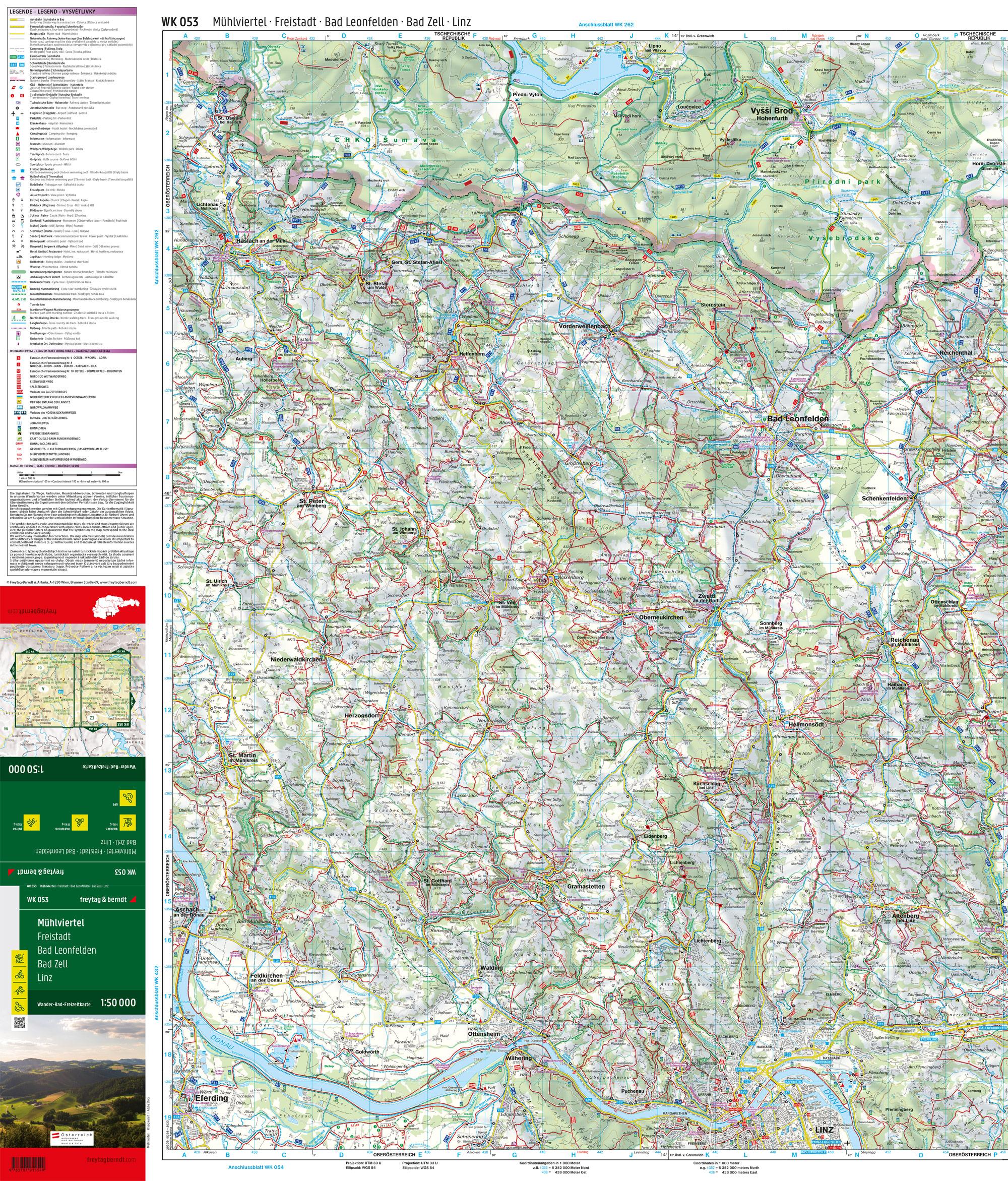 Mühlviertel - Freistadt - Bad Leonfelden - Bad Zell - Linz 1 : 50.000