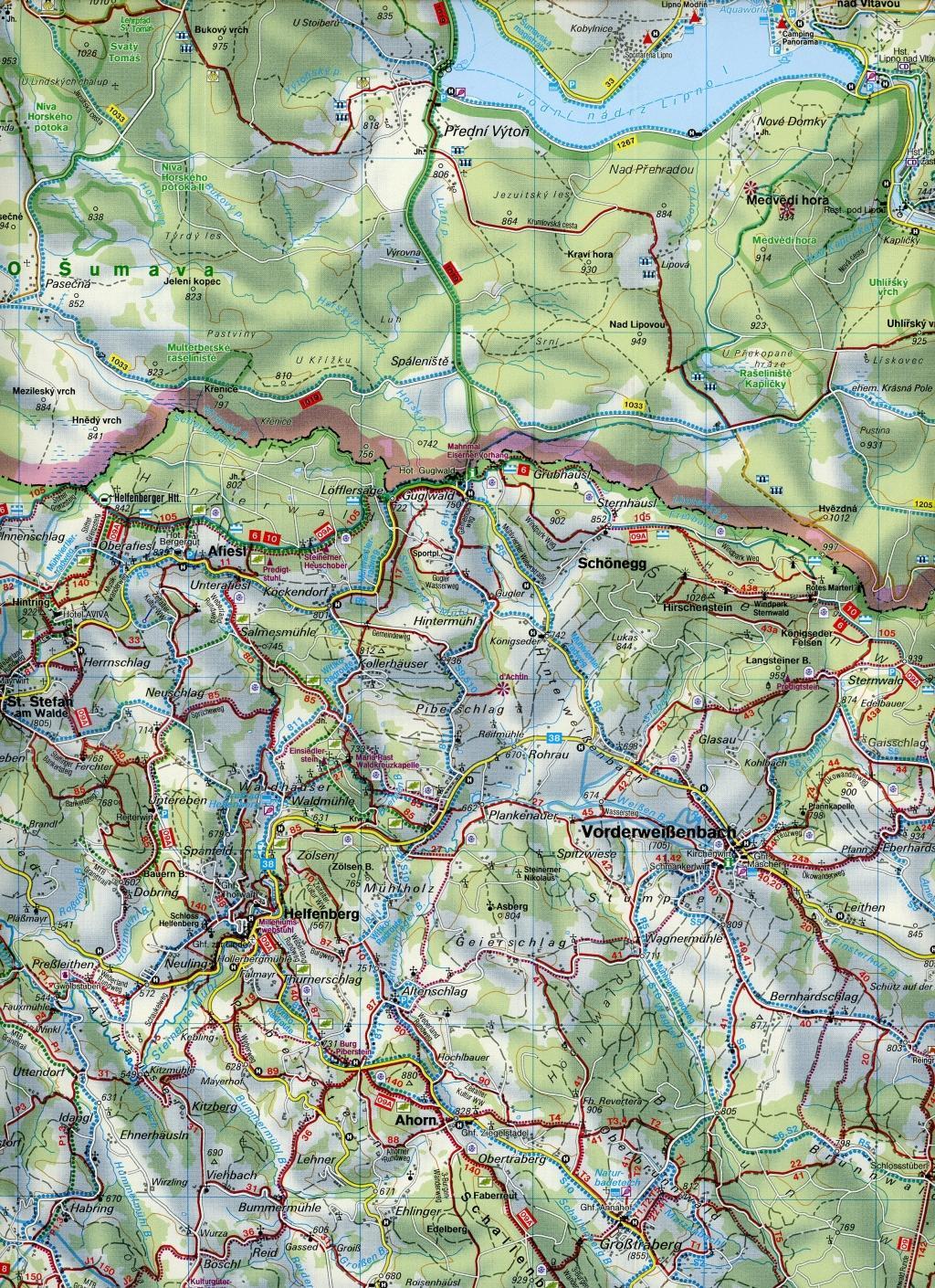 Mühlviertel - Freistadt - Bad Leonfelden - Bad Zell - Linz 1 : 50.000