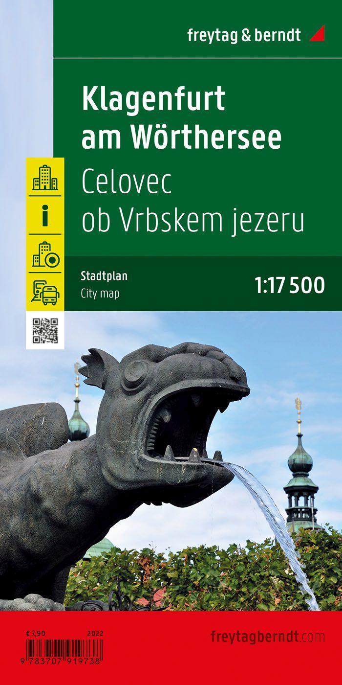 Klagenfurt am Wörthersee, Stadtplan 1:17.500, freytag & berndt